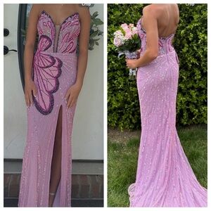 Jovani Pink and Purple Prom Dress